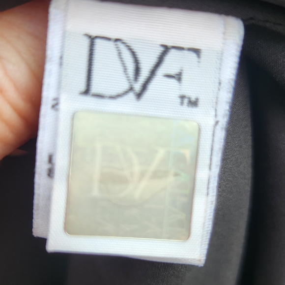 Diane von Furstenberg Wrap Effect Short Skirt Size 4 Tweed Texture Blue Black - Picture 8 of 10